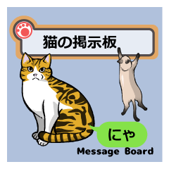 [LINEスタンプ] 猫の掲示板の画像（メイン）