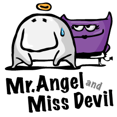 [LINEスタンプ] Mr.Angel ＆ Miss Devil