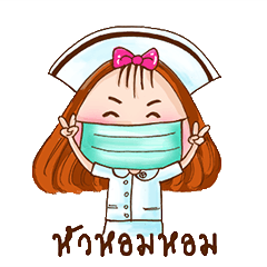 [LINEスタンプ] Hom-Hom-Nurse (^ ^) 