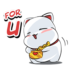 [LINEスタンプ] Maneki Neko Love Money