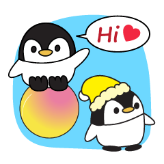 [LINEスタンプ] ペンギンと、おやつの時間