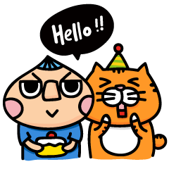 [LINEスタンプ] Fat cat and Mr. Chestnut