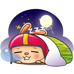 [LINEスタンプ] My Babie-Rabbit Wearing Funny Hatの画像（メイン）