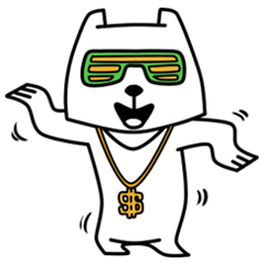 [LINEスタンプ] White Bear: Very Cute and Adorable