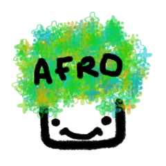 [LINEスタンプ] アフロちゃんと仲間たち