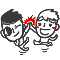 [LINEスタンプ] JieJie ＆ Uncle Cat