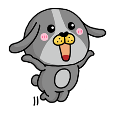 [LINEスタンプ] I'm cutie rabbit than dogs part IIIの画像（メイン）