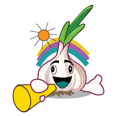 [LINEスタンプ] Interesting Garlic