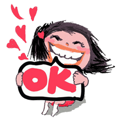 [LINEスタンプ] Day mood of Mifin little girl