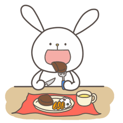 [LINEスタンプ] まんまるウサギのウーニィの画像（メイン）