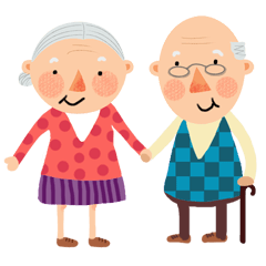 [LINEスタンプ] Forever Jo-Jo:A Very Cute Elderly coupleの画像（メイン）