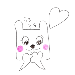 [LINEスタンプ] ただのうさぎ。
