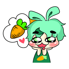 [LINEスタンプ] A Little Rabbit-Girl