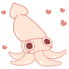 [LINEスタンプ] Funny and Fat Squidの画像（メイン）