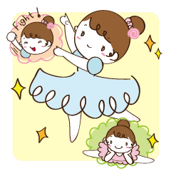 [LINEスタンプ] プチバレリーナ・リーナちゃんの日常
