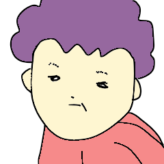 [LINEスタンプ] Women have purple hair