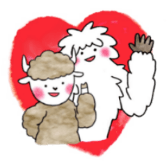 [LINEスタンプ] ヤクのぼうやとイエティさん