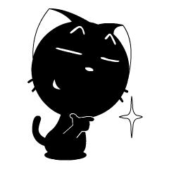 [LINEスタンプ] house black cat