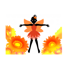 [LINEスタンプ] 妖精とお花の大人可愛いスタンプ
