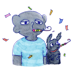 [LINEスタンプ] Dogman ＆ His Dog