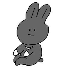 [LINEスタンプ] 黒ウサギのパール2