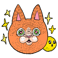 [LINEスタンプ] 猫と毛玉 01