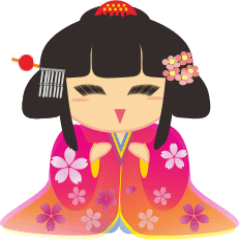 [LINEスタンプ] 日本の小さな姫様