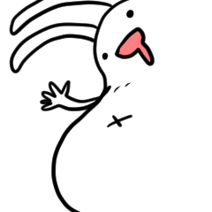 [LINEスタンプ] ぼってり×うさぎ
