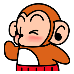 [LINEスタンプ] はらまきさる 顔編
