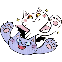 [LINEスタンプ] デビルズキャット＆エンジェルズキャット