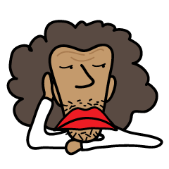 [LINEスタンプ] funny afro man