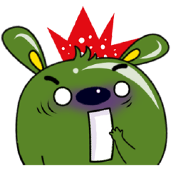 [LINEスタンプ] Babie-Rabbit in Green, ver. 2