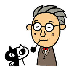 [LINEスタンプ] 天才物理学者と猫